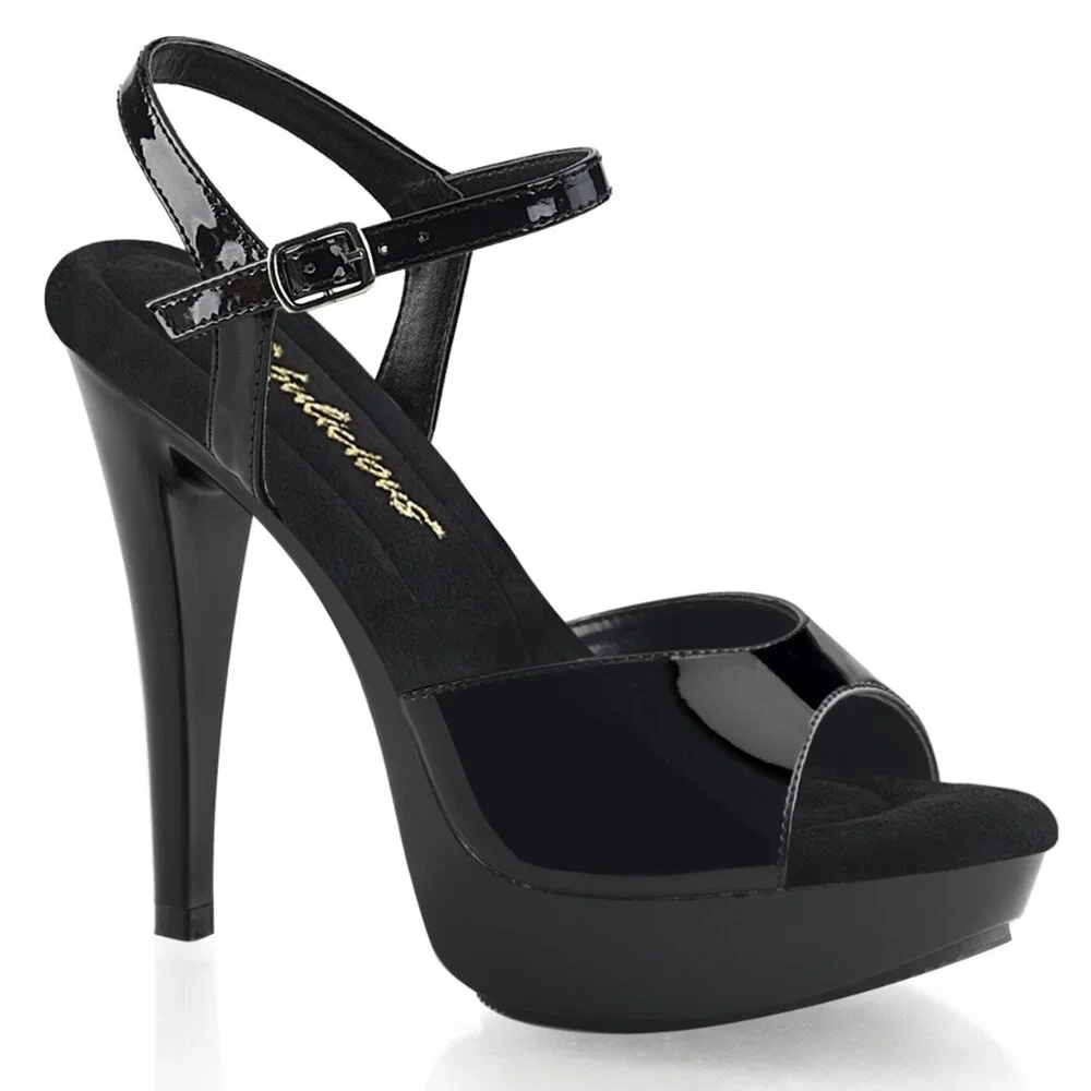 Fabulicious Cocktail 509 Black Platform Heels - Picture 1 of 4